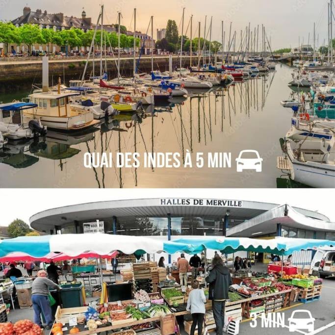 T3 Proche Centre Ville Gare Sncf Plage Avec Parkink Prive Лориан Екстериор снимка